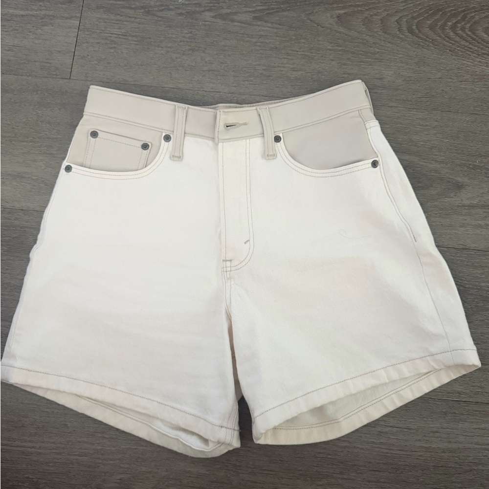 Abercrombie & Fitch Women's Off-White Jean Shorts